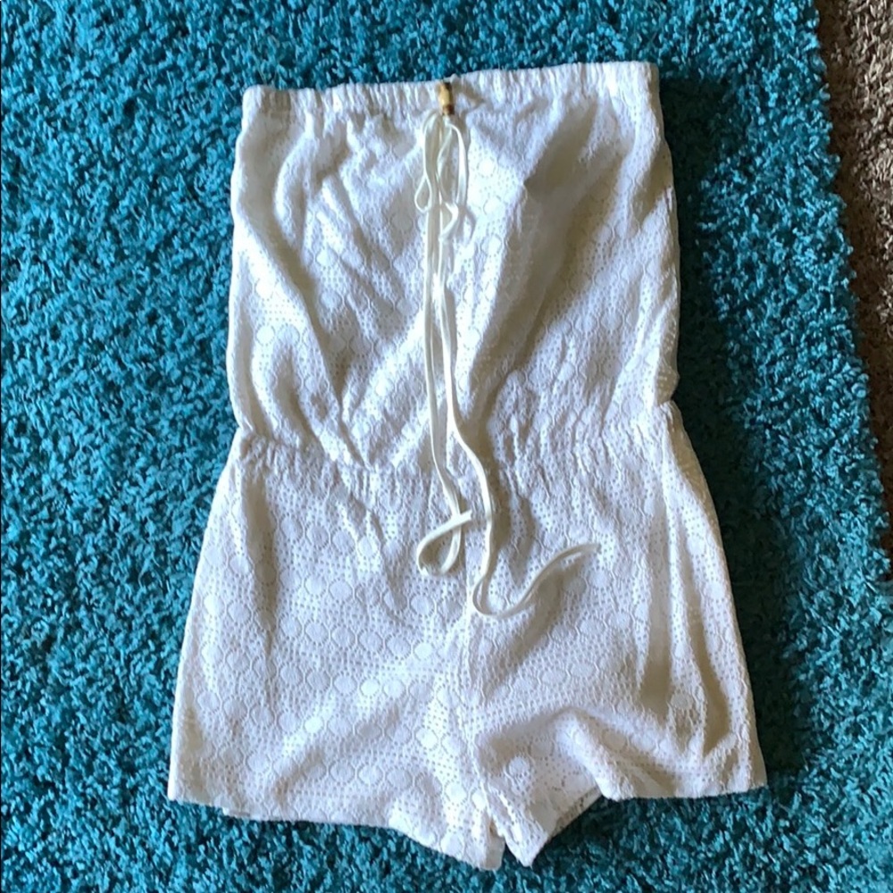 Women’s cream shorts jump suit